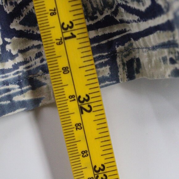 Vintage Burma Bibas Hawaiian Shirt Mens Blue Button Down Fishes Pattern Large L - Picture 9 of 9